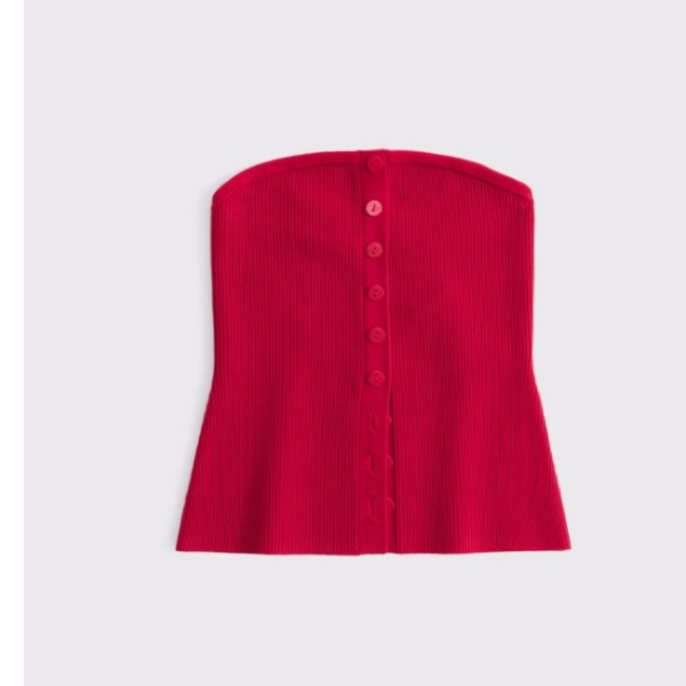 Abercrombie ottoman button front tube top